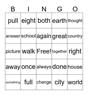 FUNdations Bingo Card