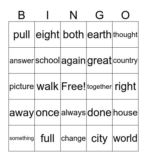 FUNdations Bingo Card