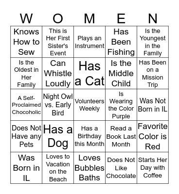 Baby Shower Bingo! Bingo Card