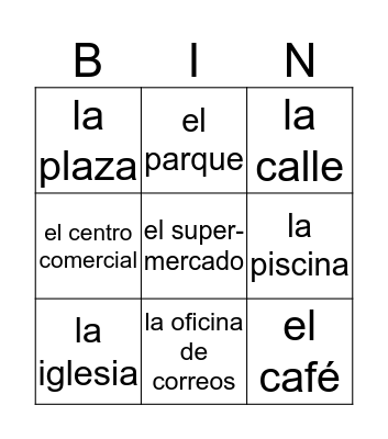 La ciudad Bingo Card