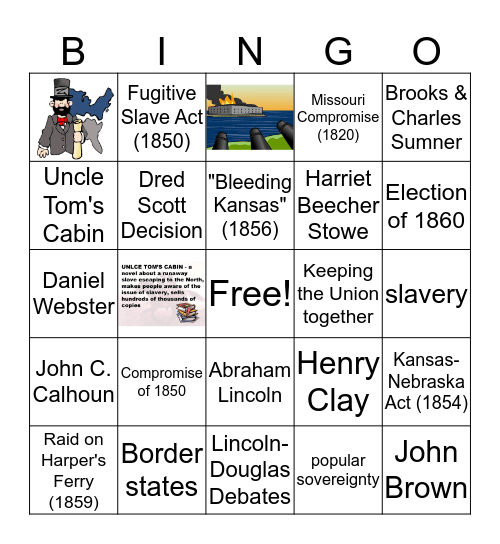 Causes of the Civil War  Bingo Card