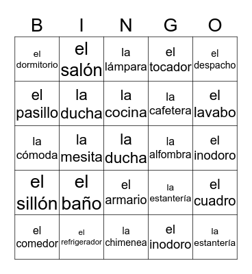 5 Tema II Bingo Card