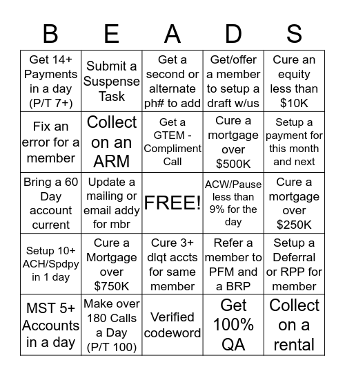 Bingo for Beads! Happy Mardi Gras! Bingo Card