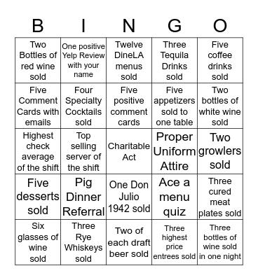 Ford's January 2014 Bingo  Bingo Card