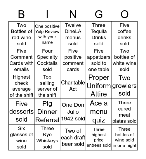 Ford's January 2014 Bingo  Bingo Card