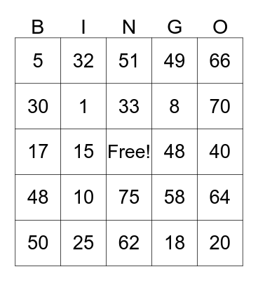 figurative language Bingo Card