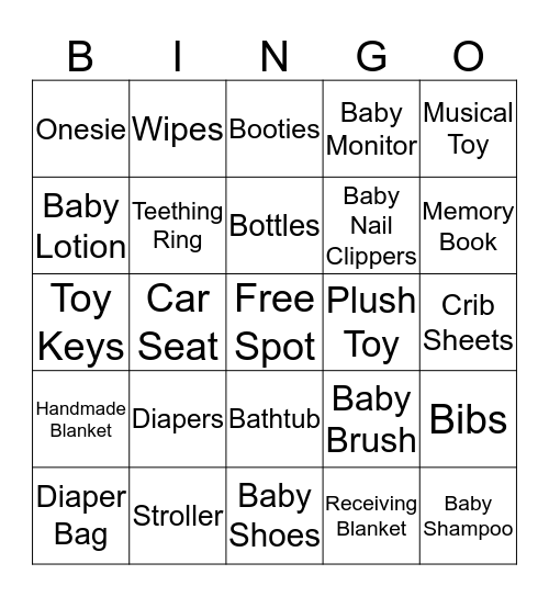 Gender Reveal Bingo  Bingo Card