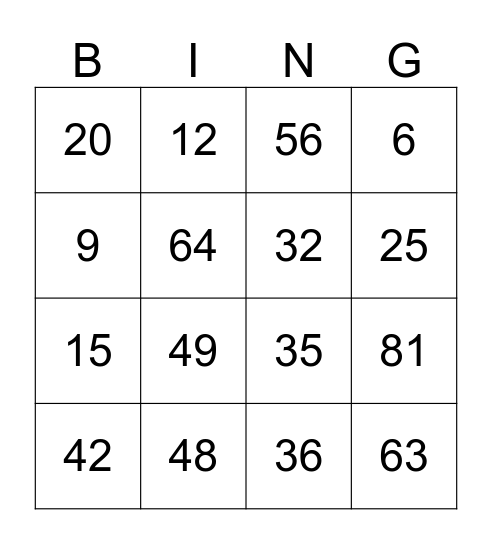 KORRUTUSTABEL Bingo Card