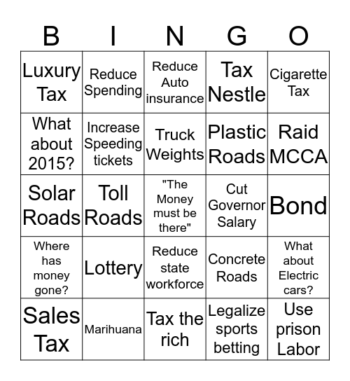 #FTDR Calls  Bingo Card