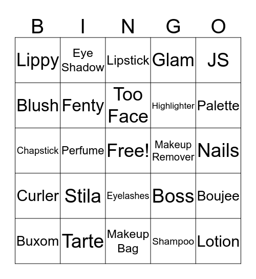 Boss Baddies Bingo Card