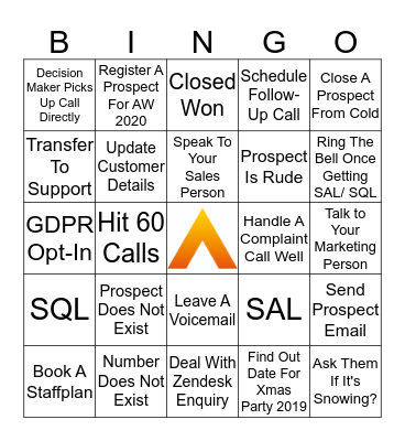 Advanced Biz Dev Bingo Card