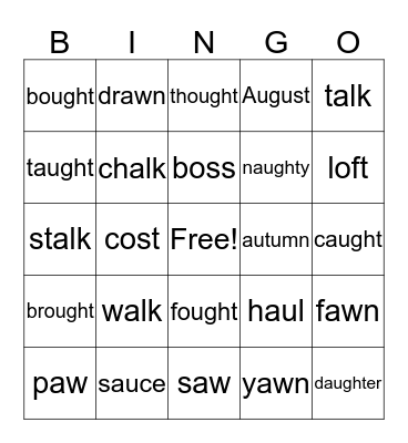 Bingo Card