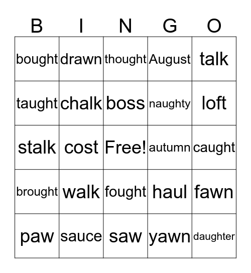 Bingo Card
