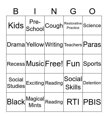 CEL STAFF BINGO! Bingo Card