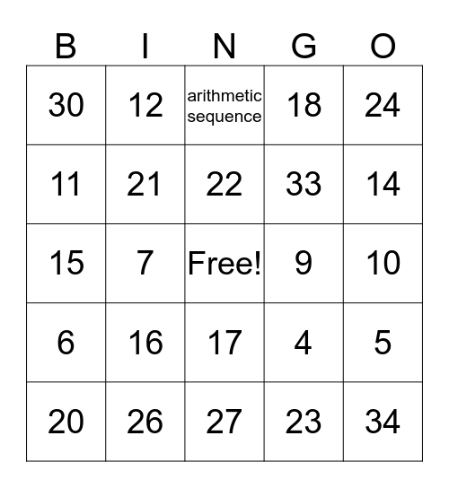 13-2 Bingo Card