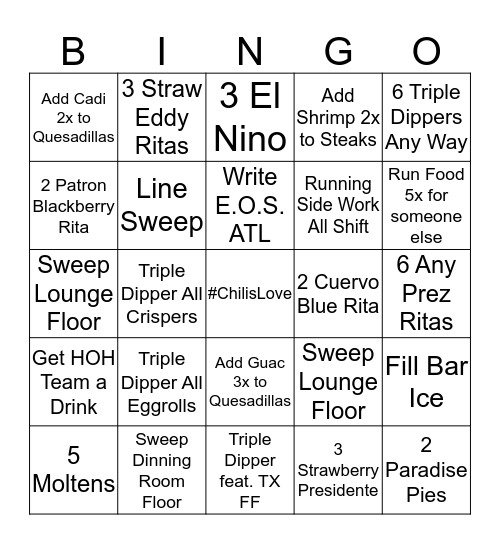 Team Selling  Bingo Card