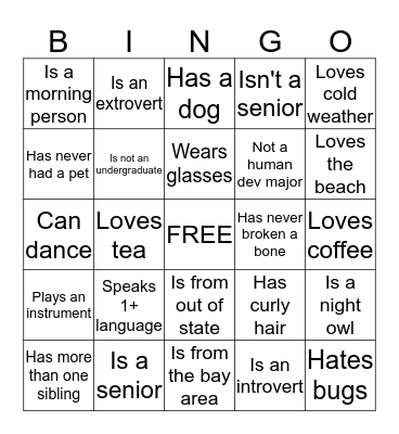 Volunteer Bingo Spring 2019 Bingo Card