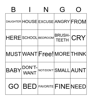 ASL BINGO Card