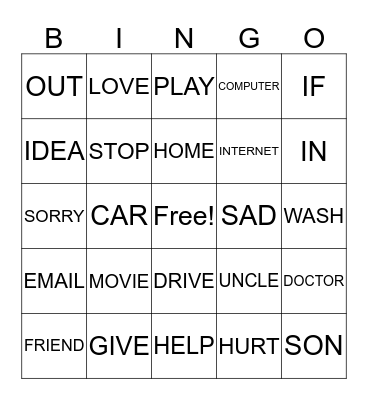 ASL BINGO Card