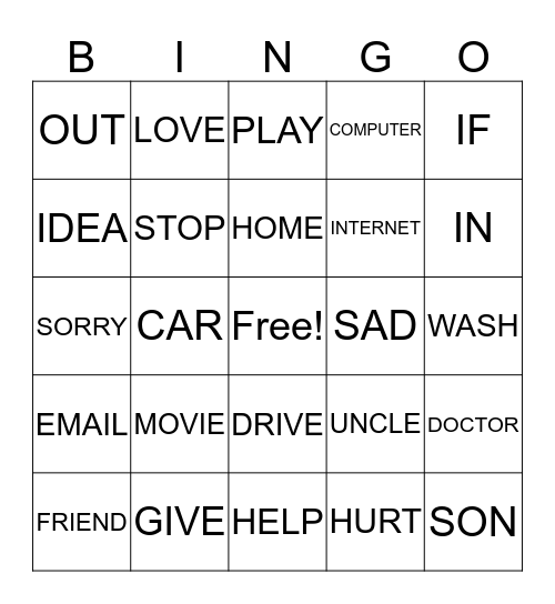 ASL BINGO Card