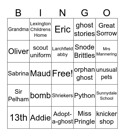 Untitled BingoDial a Ghost Bingo Card