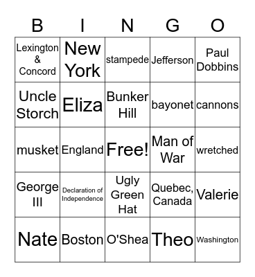 I Survived Bingo! Bingo Card