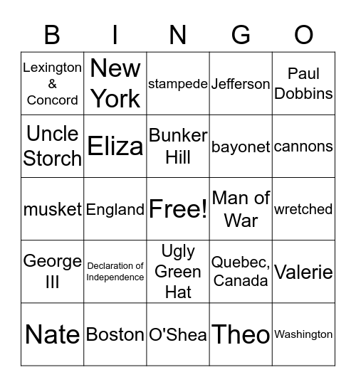 I Survived Bingo! Bingo Card