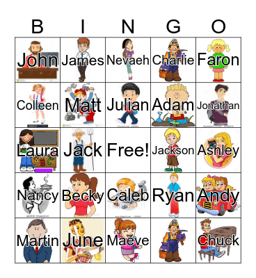 Family Bingo Card