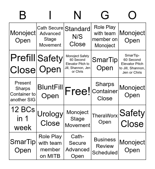 FY19 - Who's going to raise the Cup? Bingo Card