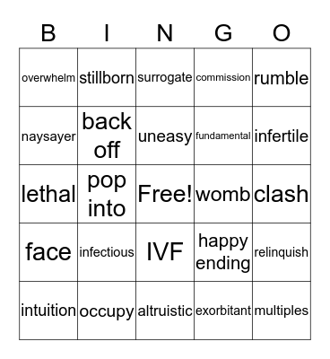 Do You Know? Bingo Card