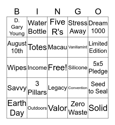 Rally Bingo! Bingo Card