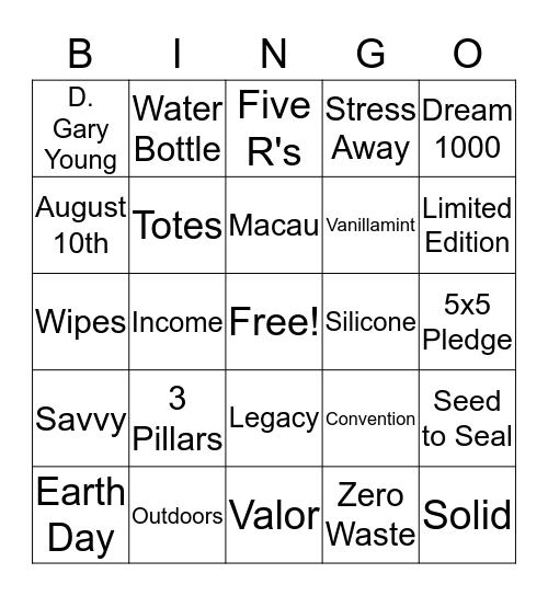 Rally Bingo! Bingo Card