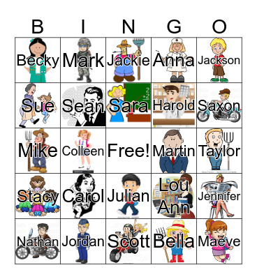 Family Bingo Card