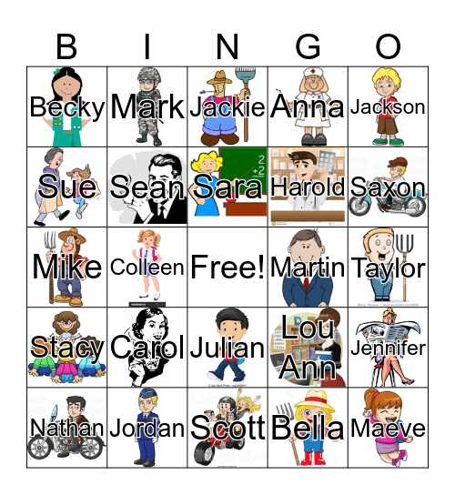 Family Bingo Card