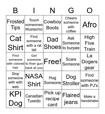 HelloFresh Bingo Card