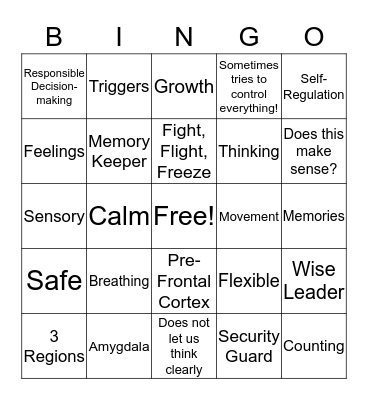 Brain Power! Bingo Card