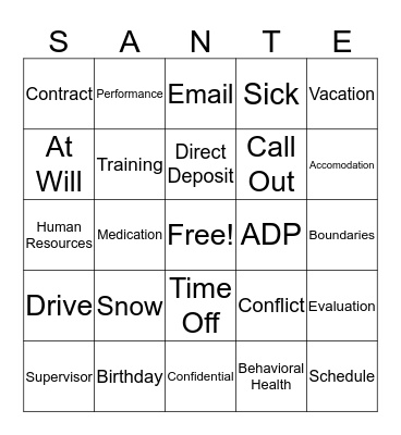 WELCOME TO Bingo Card