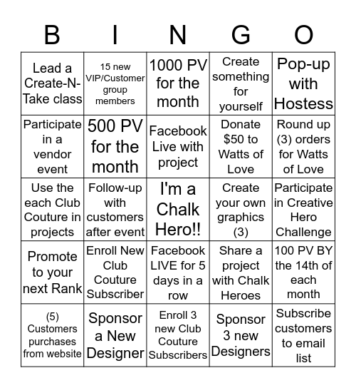 HUSTLIN' HEROES Bingo Card