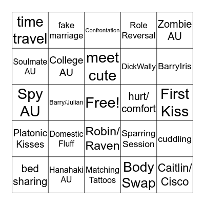 DC Bingo 2019 Bingo Card