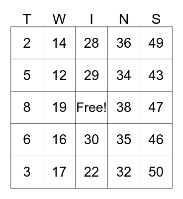 BABY SHOWER Bingo Card