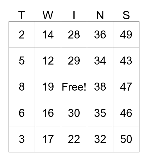 BABY SHOWER Bingo Card