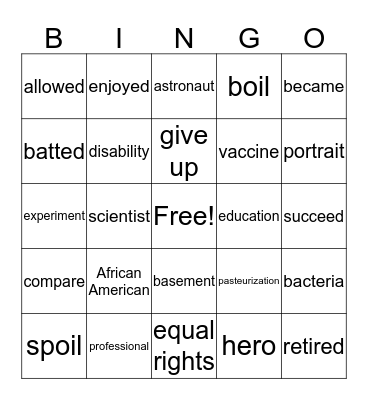unit 8 review Bingo Card