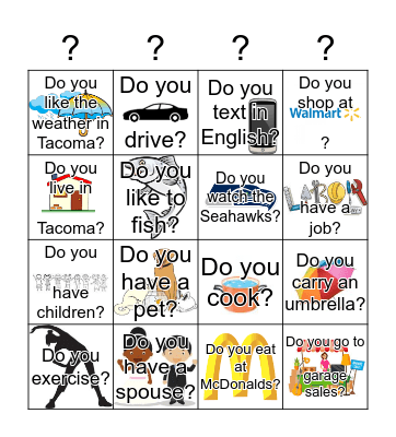 LEVEL 2: DO YOU BINGO? Bingo Card