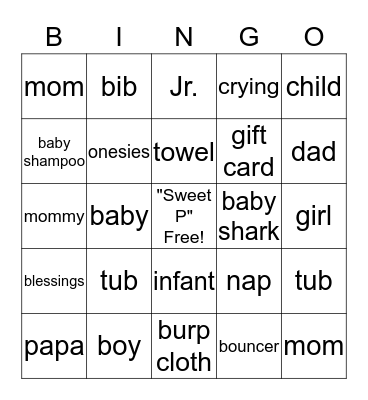 BABY BINGO Card