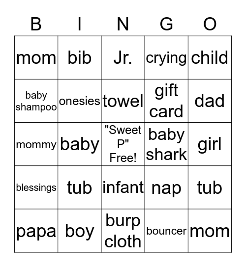 BABY BINGO Card