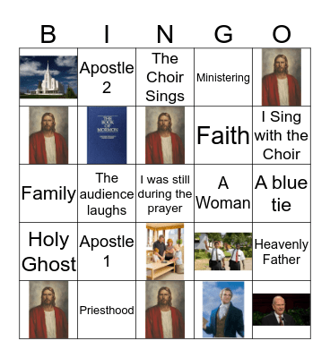 April 2019 General Conference Bingo Card
