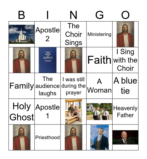 April 2019 General Conference Bingo Card