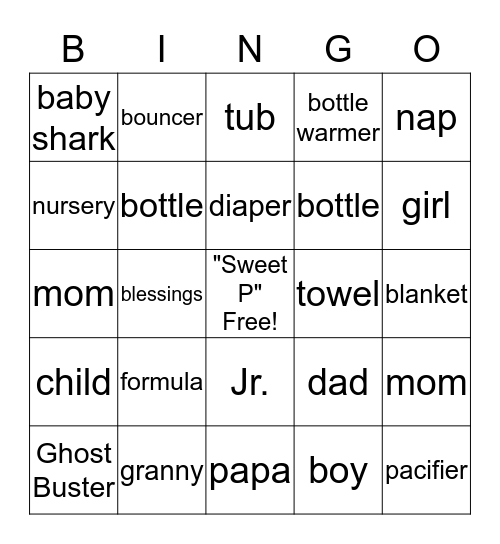 BABY BINGO Card