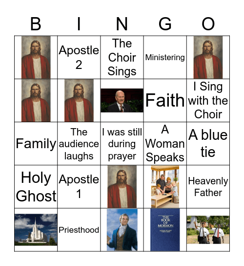 April 2019 General Conference Bingo Card
