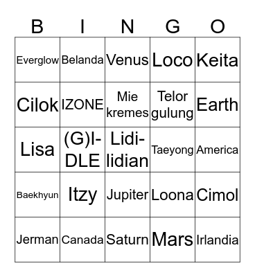 SOHEEERs Bingo Card